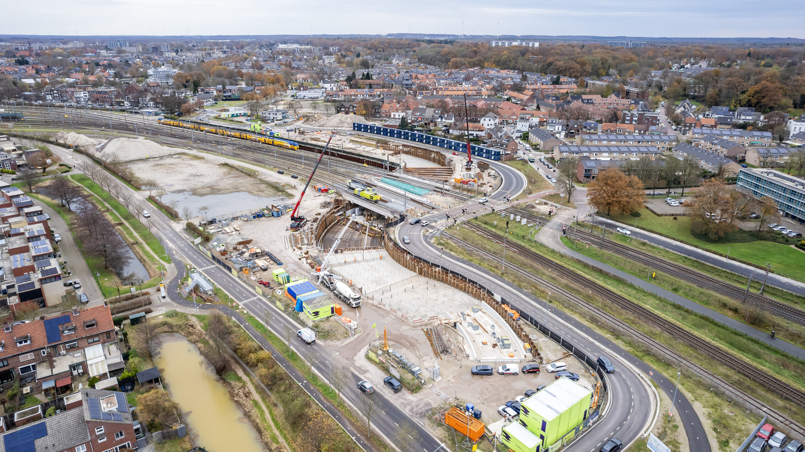 Drone foto van de huidige situatie.